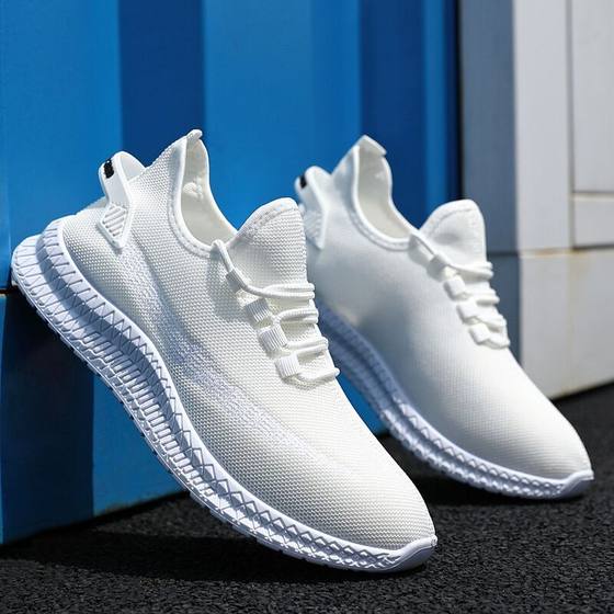 Sneakers Men's Shoes Flying Woven All-match Shoes Summer Factory Direct Supply Net Shoes Casual Korean Fashionable New Style