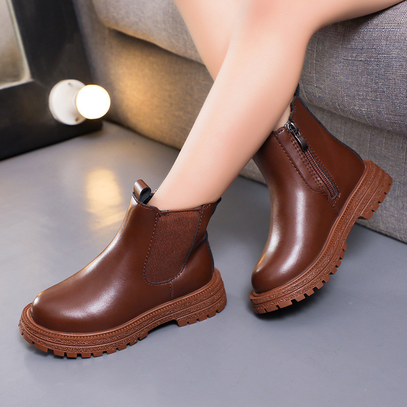 Girls' boots 2023 autumn and winter new children's Martin boots Boys' short boots small medium and big Children Baby shoes cotton boots