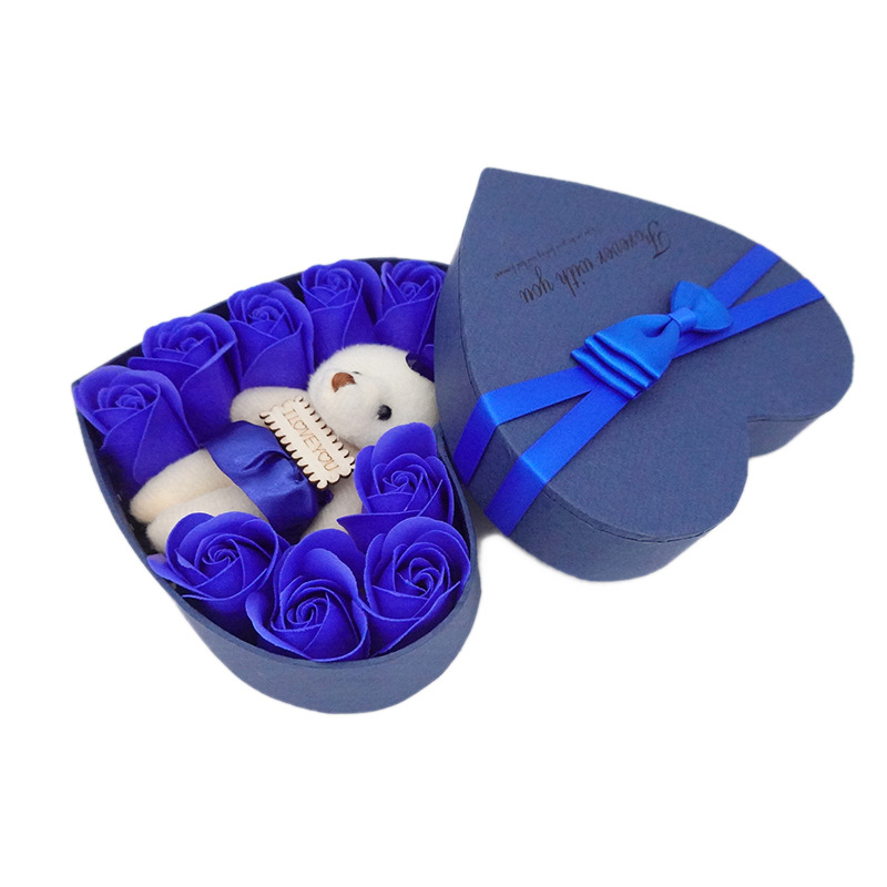 Source Factory Rose Gift Box Creative 10 Soap Flower Bear 520 Valentine's Day Girlfriend Tanabata Birthday Gift