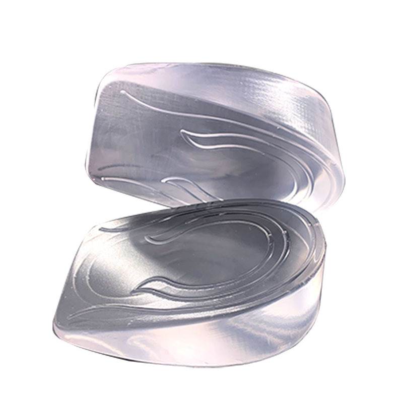 Transparent invisible inner heightening insole shock absorption silicone heel pad men/women heightening massage 1/2/3cm heel pad