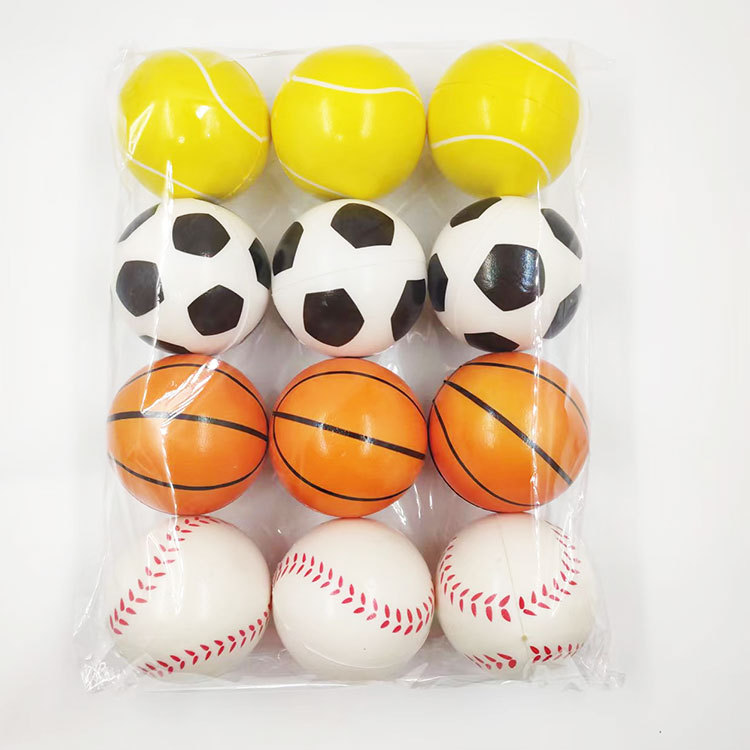 Cross-border hot sale 7.6PU sponge foam elastic decompression foot net stick animal expression ball earth map instrument back