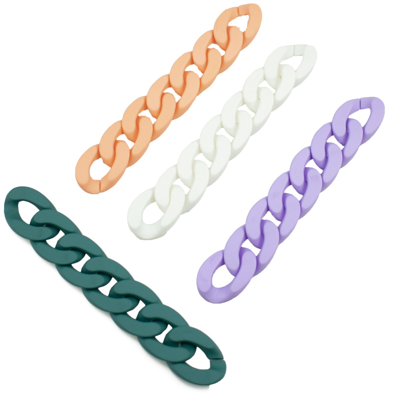 アクリルプラスチックチェーンバックル装飾塗装チェーン20*30オープンリング装飾品diyチェーン部品卸売り|undefined