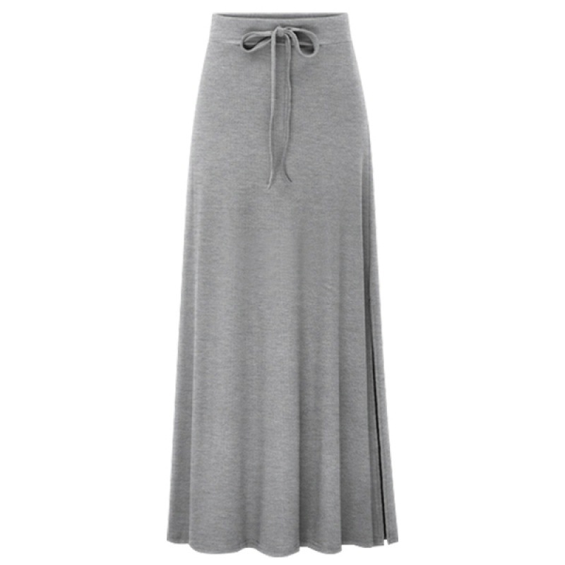 Europe and the United States cross-border foreign trade women's clothing large size fat sister spring and summer slit half-length skirt high waist knitted mid-length hip skirt