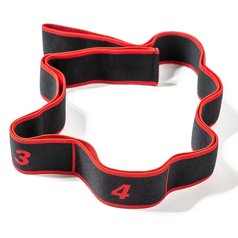 Multi-segment yoga stretch band Latin dance elastic band correct posture 8 grid elastic band digital band posture band