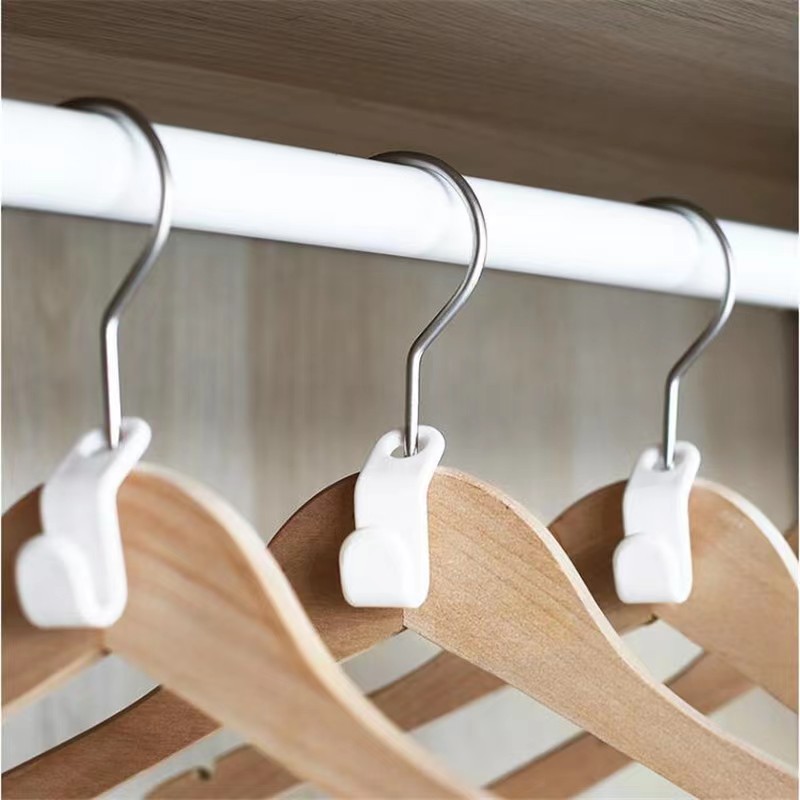 Hanger hook connector stackable clothes hook wardrobe organizing storage space saving multifunctional hook connecting buckle