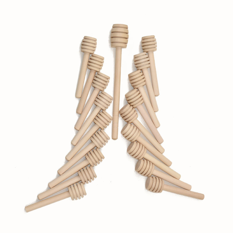 A large number of spot solid wood honey stick Coffee Jam milk mixing stick can be printed LOGO creative wooden mixing stick