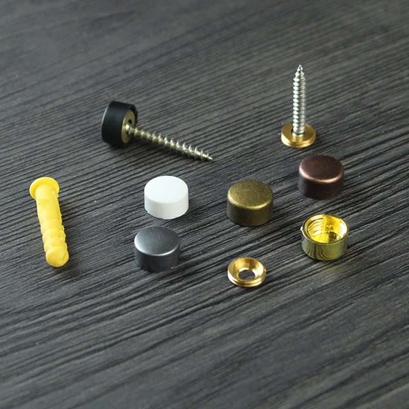 Copper Pad Screw Cap Mirror Nail Advertising Nail Decorative Cover Glass Nail Screw Plastic Fixing Screw Cover