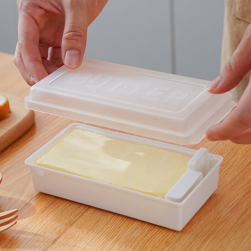 Butter Fresh-keeping Box Butter Cheese Cutting Box Sealed with Lid Butter Storage Box Refrigerator Cheese Split Storage Box
