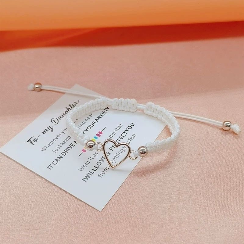 Love couple bracelet Korean style gift for girlfriend student Valentine's Day gift Xingyu men and women hand-woven black and white bracelet