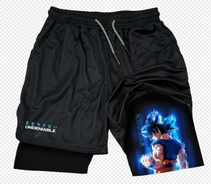 Foreign trade shorts 3D digital printing adult double-layer pants Amazon cross-border e-commerce anime series fitness sports pants
