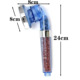 Luxury three-gear negative ion shower large blue