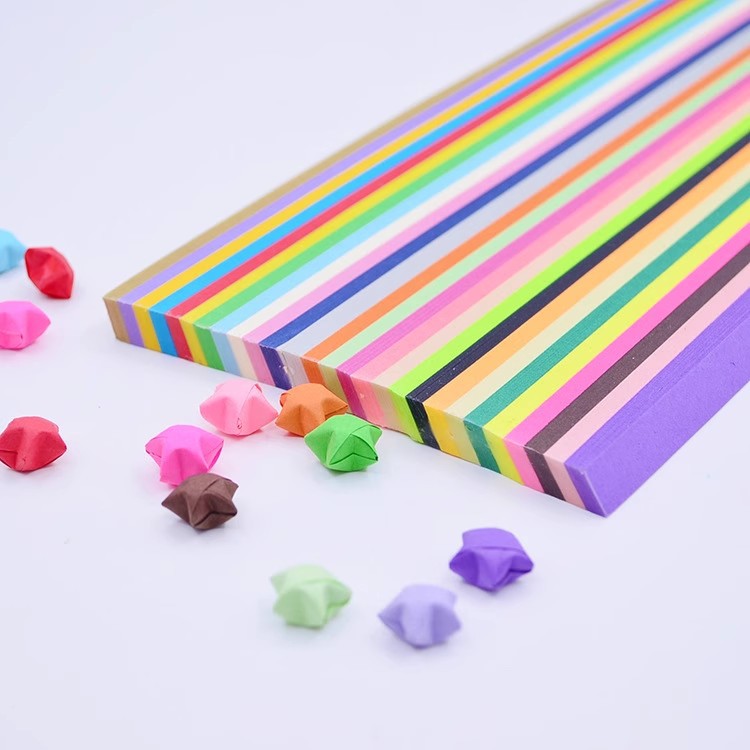 Star origami gradient luminous lucky star paper five-pointed star origami luminous DIY handmade creative cartoon origami