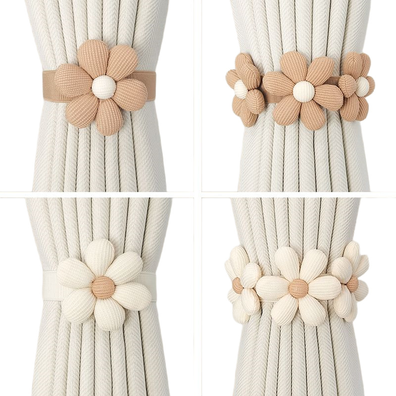 Cross-border supply new creative flower curtain strap adjustable Universal Light luxury size curtain window screen binding