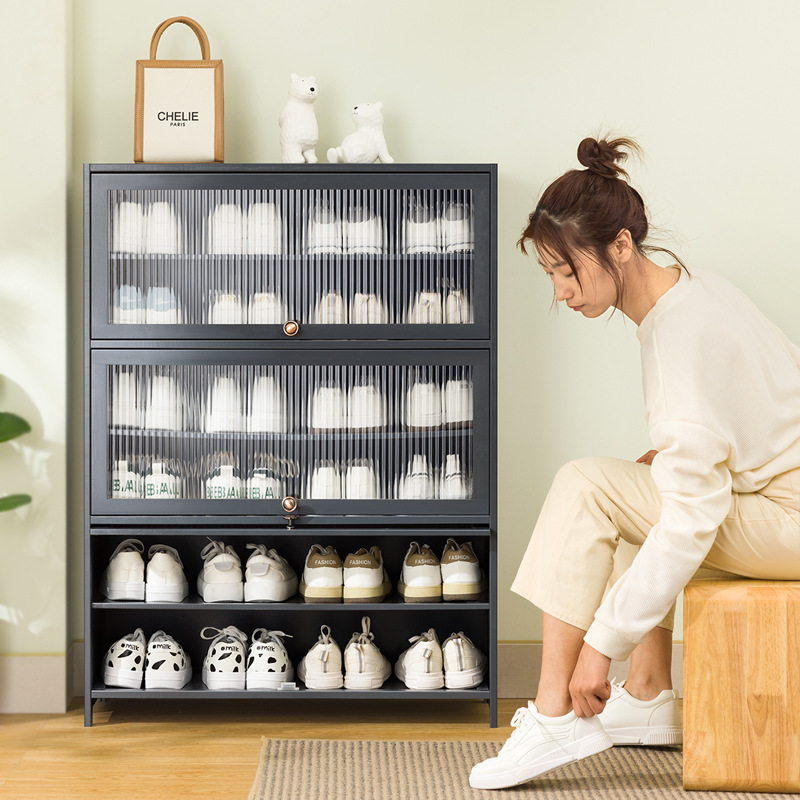 Shoe Cabinet Multi-layer Storage Shelf Household Simple Door Entrance Balcony Indoor Large Capacity Dustproof Shoe Rack Economical