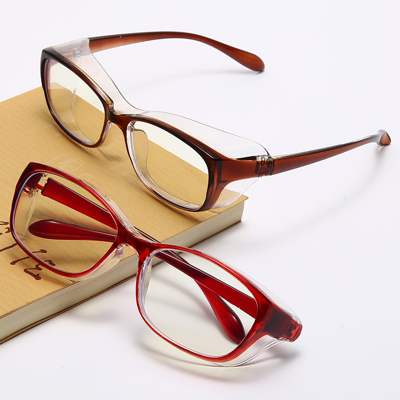 Goggles new retro anti-fog anti-blue glasses anti-dust spray edge square frame anti-pollen glasses