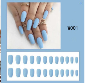 Frosted Solid Color Nail Art Patch Wear Armor Removable Fake Nail Patch Finished Nail Art Patch Wholesale