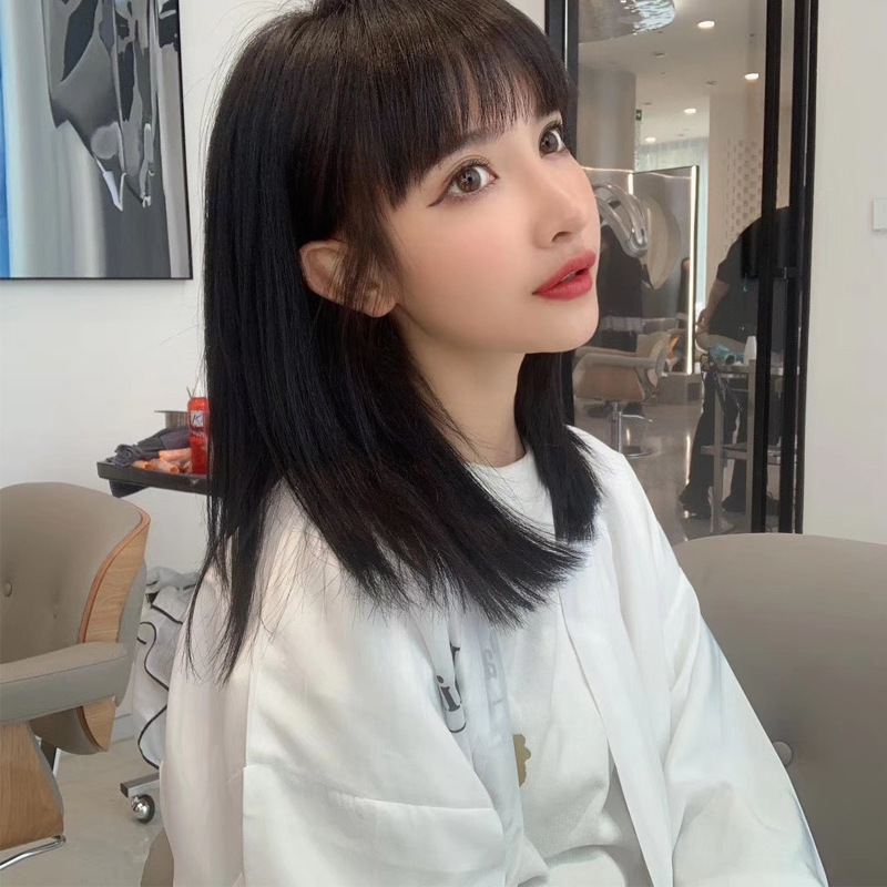 The reissue piece female simulation hair head invisible natural one-piece cover white hair invisible hair piece manufacturer a generation of hair