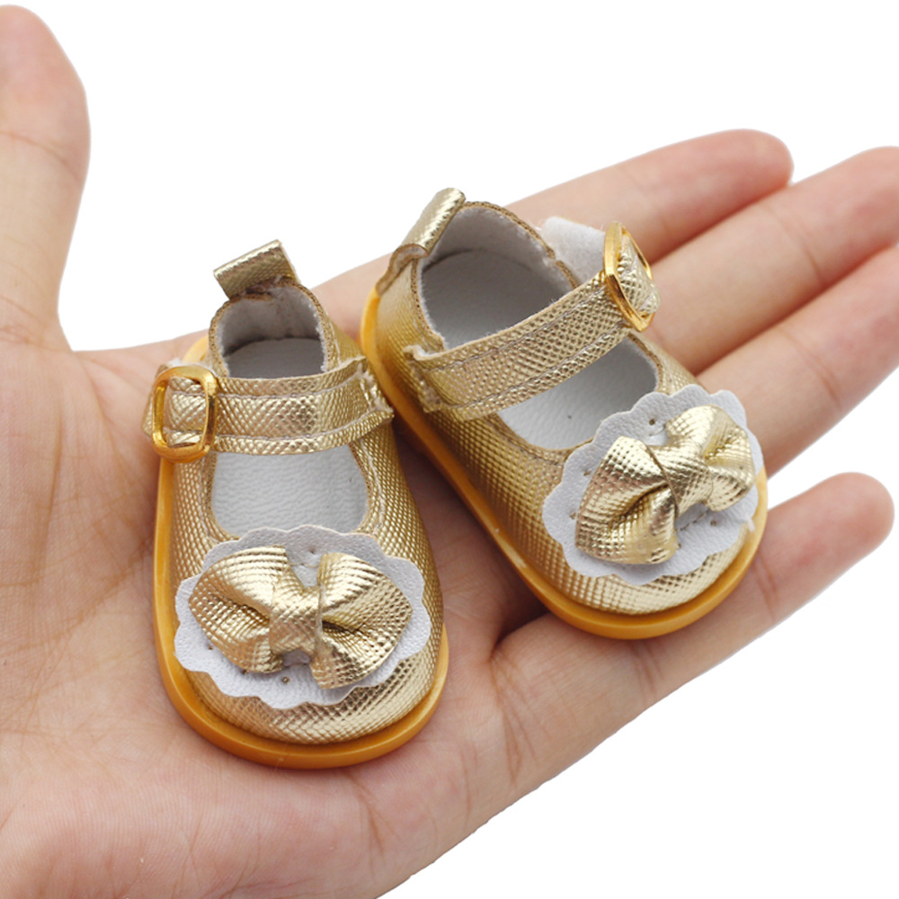 20cm cotton doll/EXO Milu 14-inch doll toy baby shoes flower plate Velcro bow leather shoes accessories