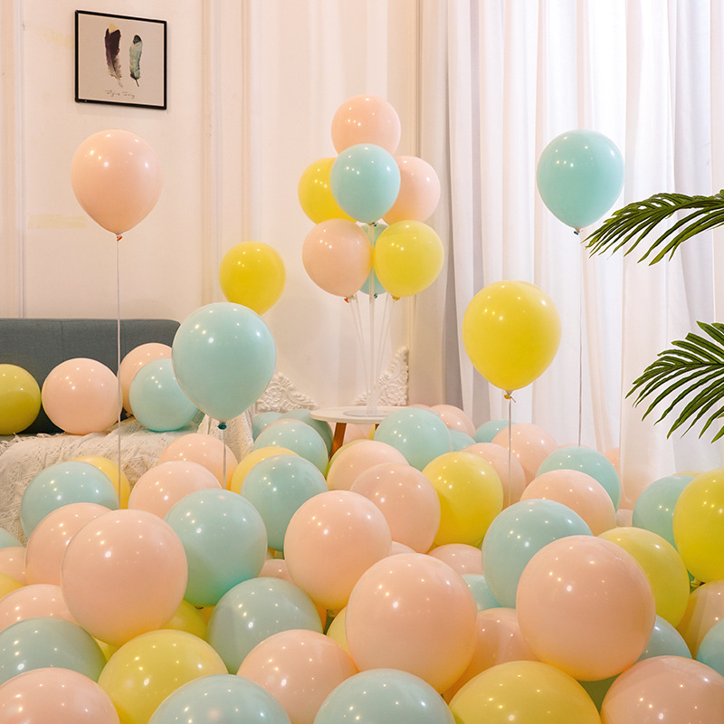 Balloon wholesale Macaron color thickened non-toxic explosion-proof shopping mall store activity decoration scene layout a variety of colors