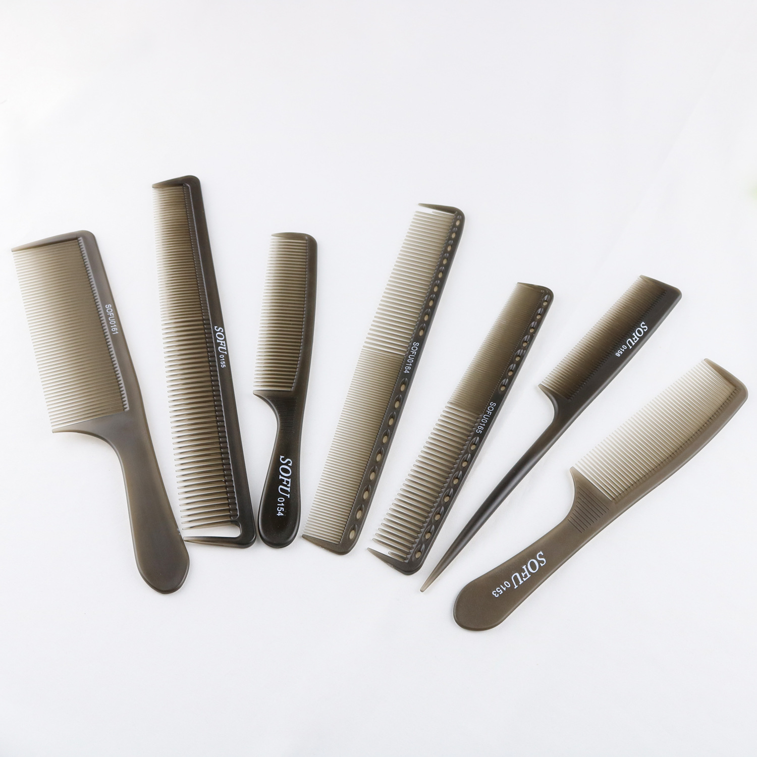 Yuyuan comb factory ultra-thin men's hair comb hair stylist professional flat hair cutting comb anti-static plastic Apple comb