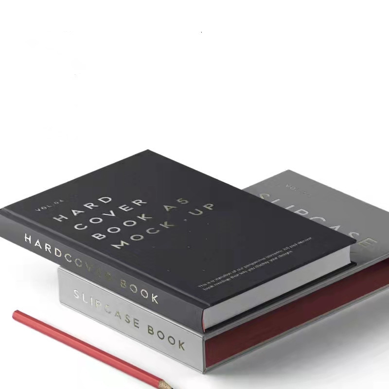 Star hardcover picture album custom hard shell square back color hardcover book printing black and white book Celebrity portfolio printing
