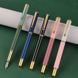 Morandi Pen Metal Business Accompanying Gift Hard Pen Calligraphy Training Course Students Practice with Light and Dark Pointed Pen