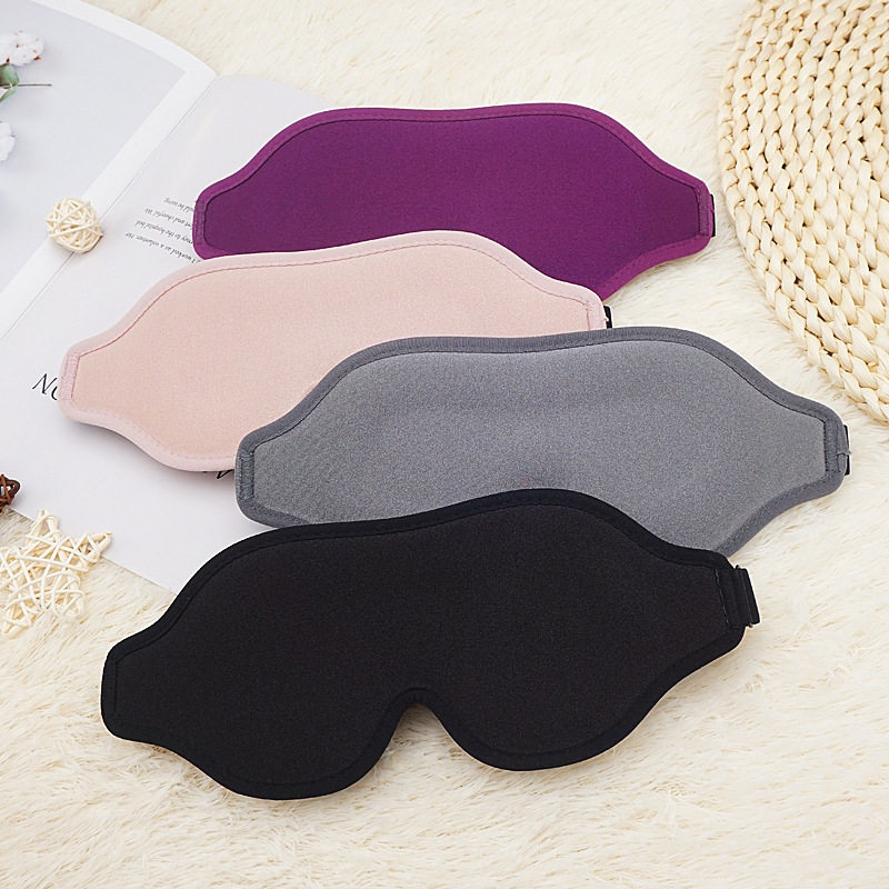 Factory wholesale 3d eye mask travel breathable sleep shading eye mask elastic band adjustable printed logo cross-border