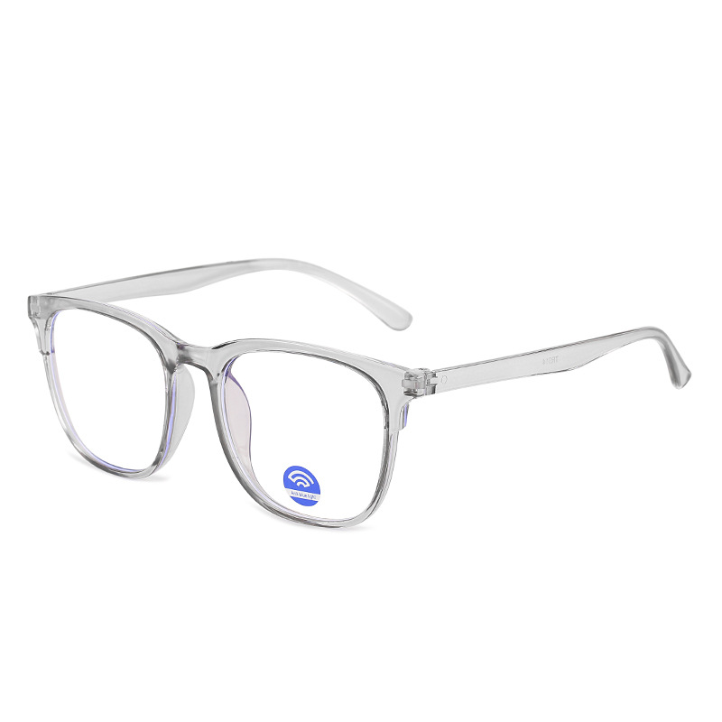 2024 new large frame anti-blue glasses net red tide transparent mobile phone computer goggles flat mirror wholesale