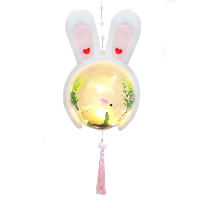 2024 New Korean Style Mid-Autumn Festival Lantern Children's DIY Handmade Material Bag Portable Rabbit Night Light Star Dailu Lantern