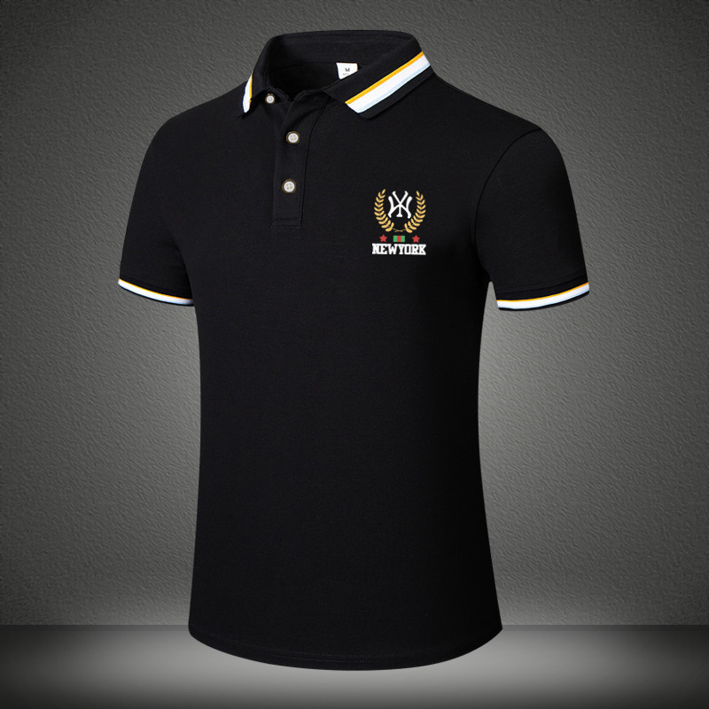 Men's Lapel POLO Shirt Youth High-end Casual T-shirt Summer New Business Short T