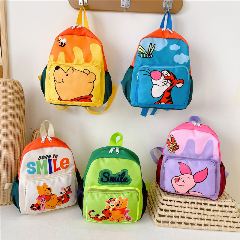 2023 New Children's Bag Kindergarten Schoolbag Fashion Cartoon Bear Backpack Baby Outing Leisure Dual-Shoulder Bag