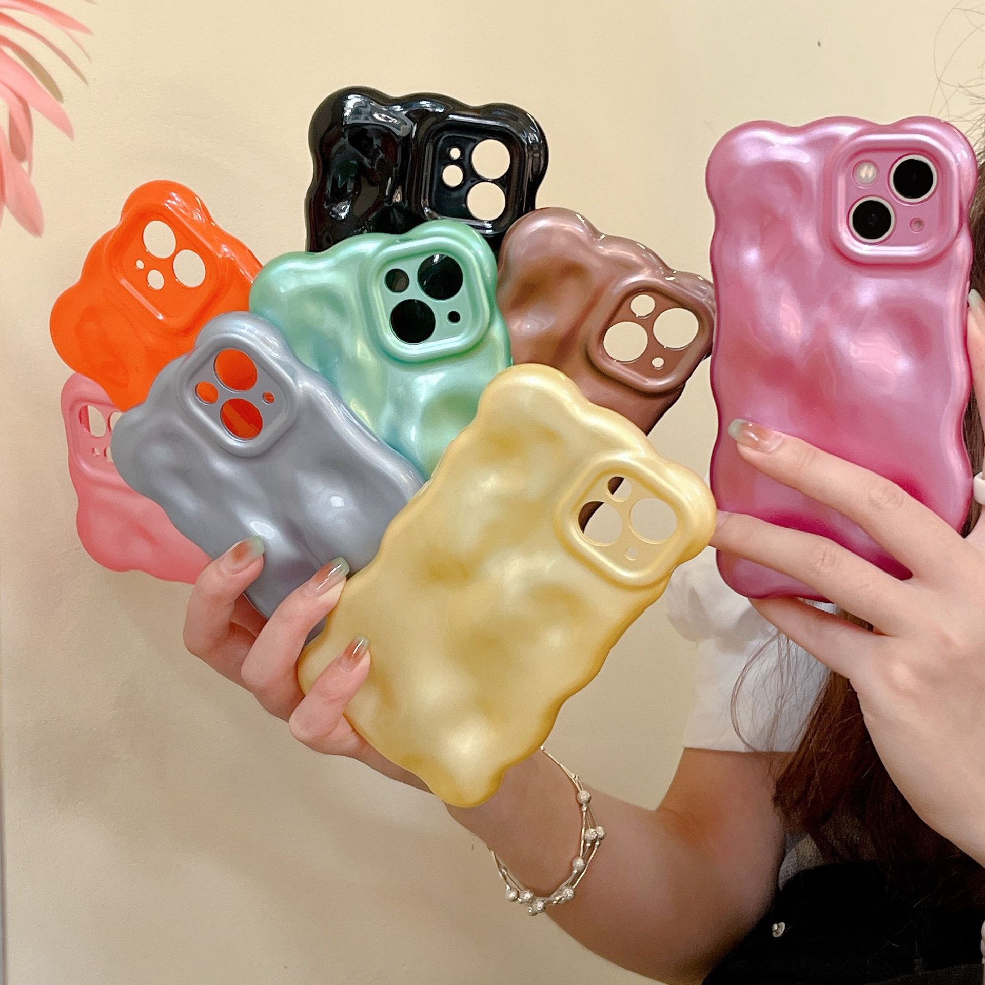 韓國ins純色馬卡龍適用iPhone14pro max手機殼蘋果15新款12軟殼13