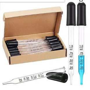 1mL scale dropper laboratory pipette essential oil blending tube glass dropper pipette aircraft box packaging