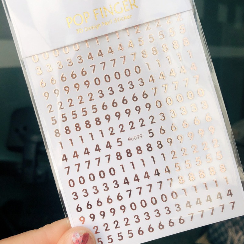 New Digital Nail Art Stickers Children's Hand Account Stickers Cross-border E-commerce Nail Art Accessories Digital Nail Art Stickers