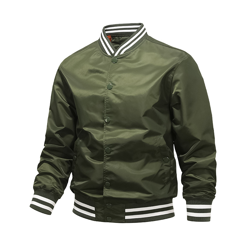 Cross-border Spring and Autumn plus size men's casual jacket stand collar jacket cotton-padded flight uniform baseball uniform men's printed jacket