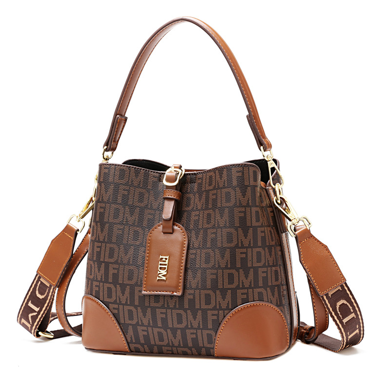 Autumn and winter small bag women's bag 2024 new fashion Korean soft leather bucket bag ladies shoulder messenger bag wholesale