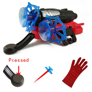 Cross-border hero launcher spinning jet watch sticky wall Soft Bullet Gun Spider sucker ejection wrist toy