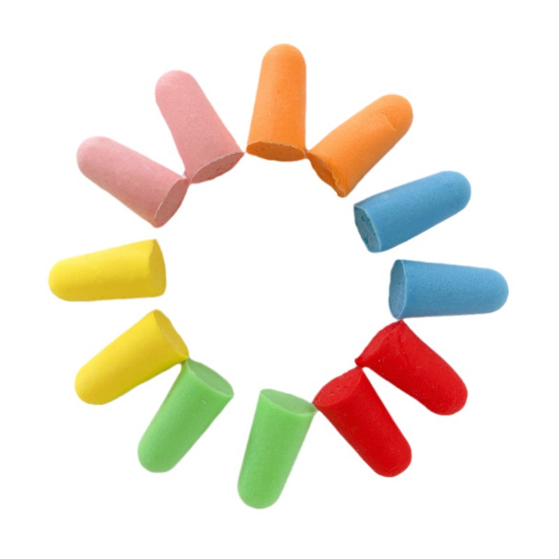 Color slow rebound sponge earplugs environmental protection wireless sleeping earplugs sound insulation anti-noise hearing protection earplugs