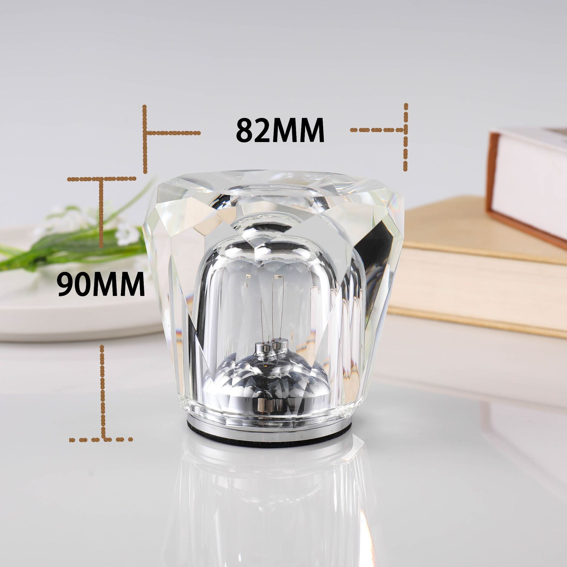Factory Wholesale Crystal Rechargeable Table Lamp Clear Bar Bar Atmosphere Light KTV Dining Table Decorative Atmosphere Night Light