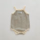 ins Korean Style Baby Baby Sling Printed Plaid Jayshirt Newborn Summer Thin Vest Triangle Climbing Suit