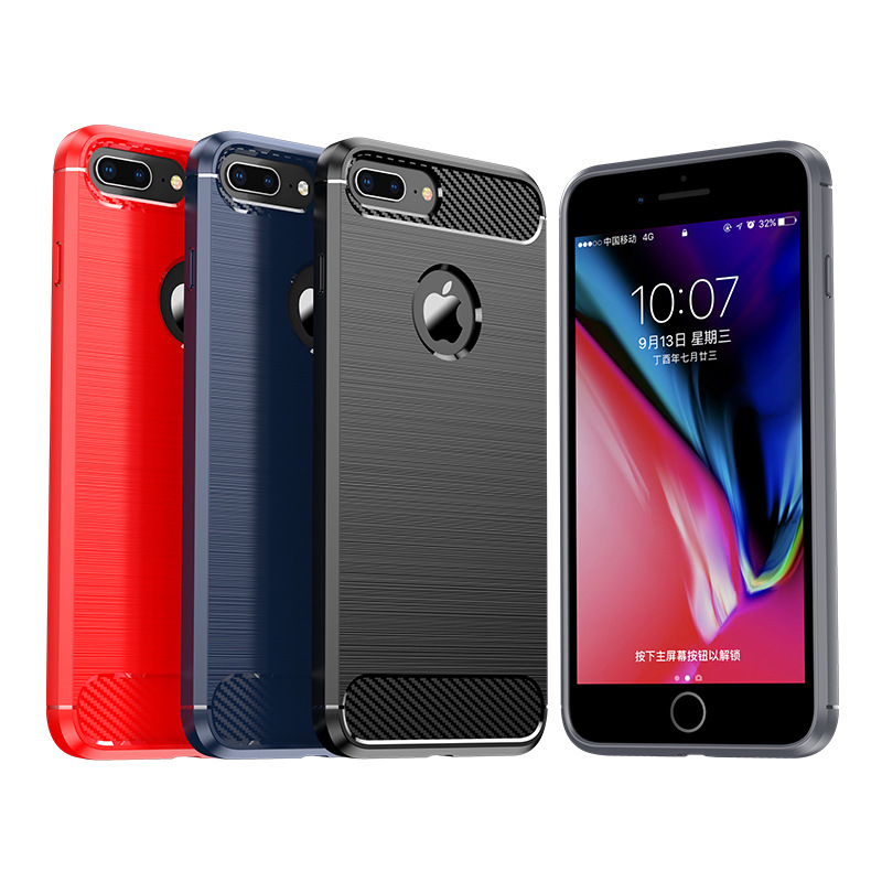 For iPhone8Plus Phone Case Apple 15 Protective Case 11 Soft Silicone XS Full Coverage Brushed Drop-resistant 15Pro