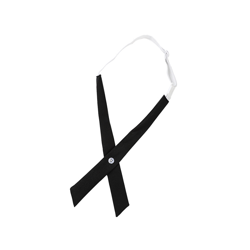 New school uniform cross small bow tie Japanese college style fine cross jk thick fabric solid color bow tie