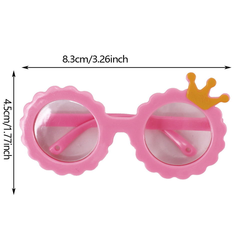 Cross border hot pet glasses 18 inch American girl doll accessories glasses 43cm summer doll crown glasses