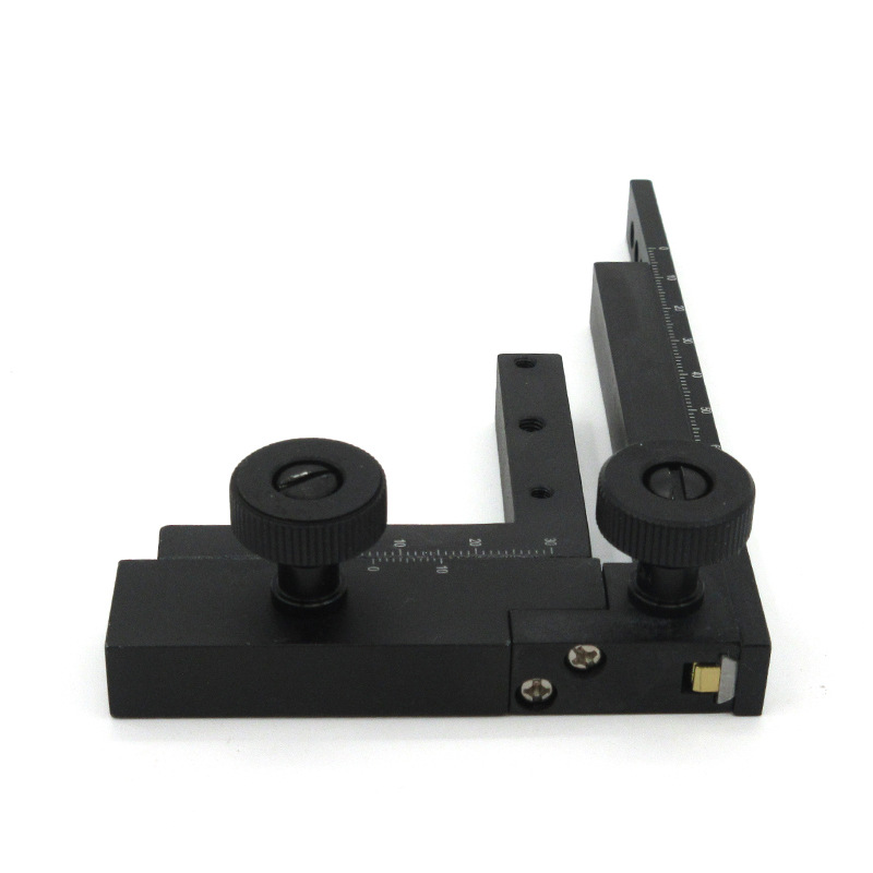 Biological microscope moving ruler specimen moving caliper two-dimensional ruler all-metal left and right adjustment ruler accessories platform