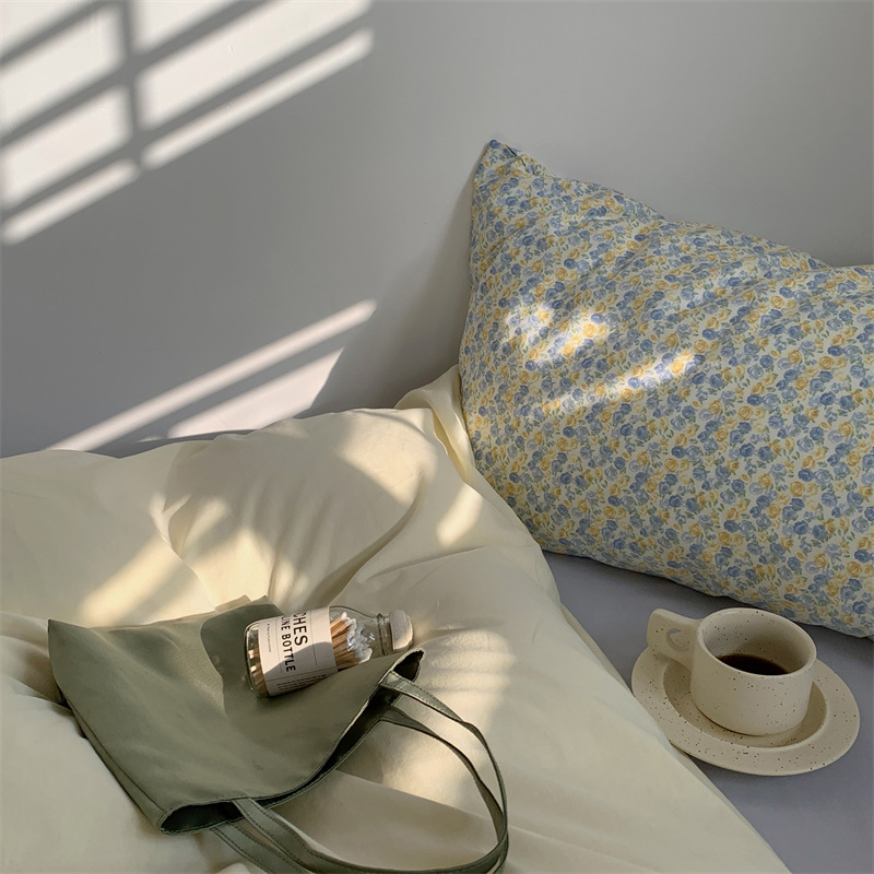 ins style small floral cotton fresh single product pillowcase single bed pillowcase 48 * 74cm cotton pillowcase