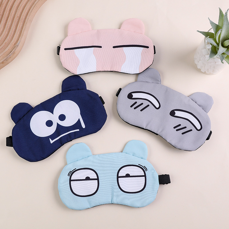 Sleep shading eye mask men's and women's cute cartoon ice bag ice compress hot compress eye protection fashion emotions wholesale