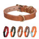 Anti-lost lettering pet collar PU leather dog collar medium and large dog breathable diving cloth lined dog collar