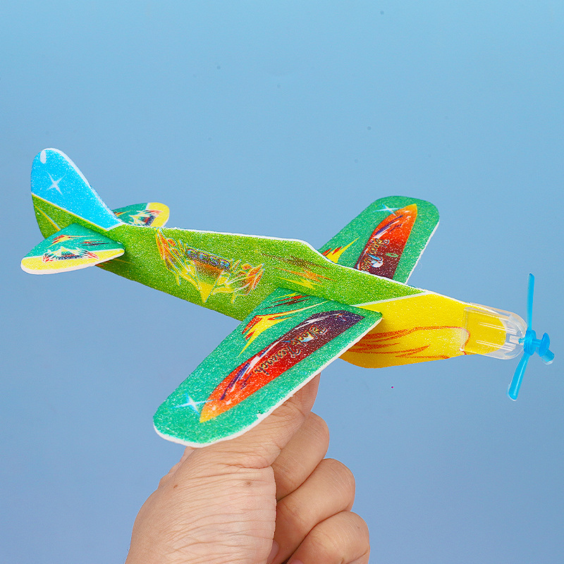 Creative children's toys small gift model assembled magic swing aircraft foam paper aircraft to push gifts