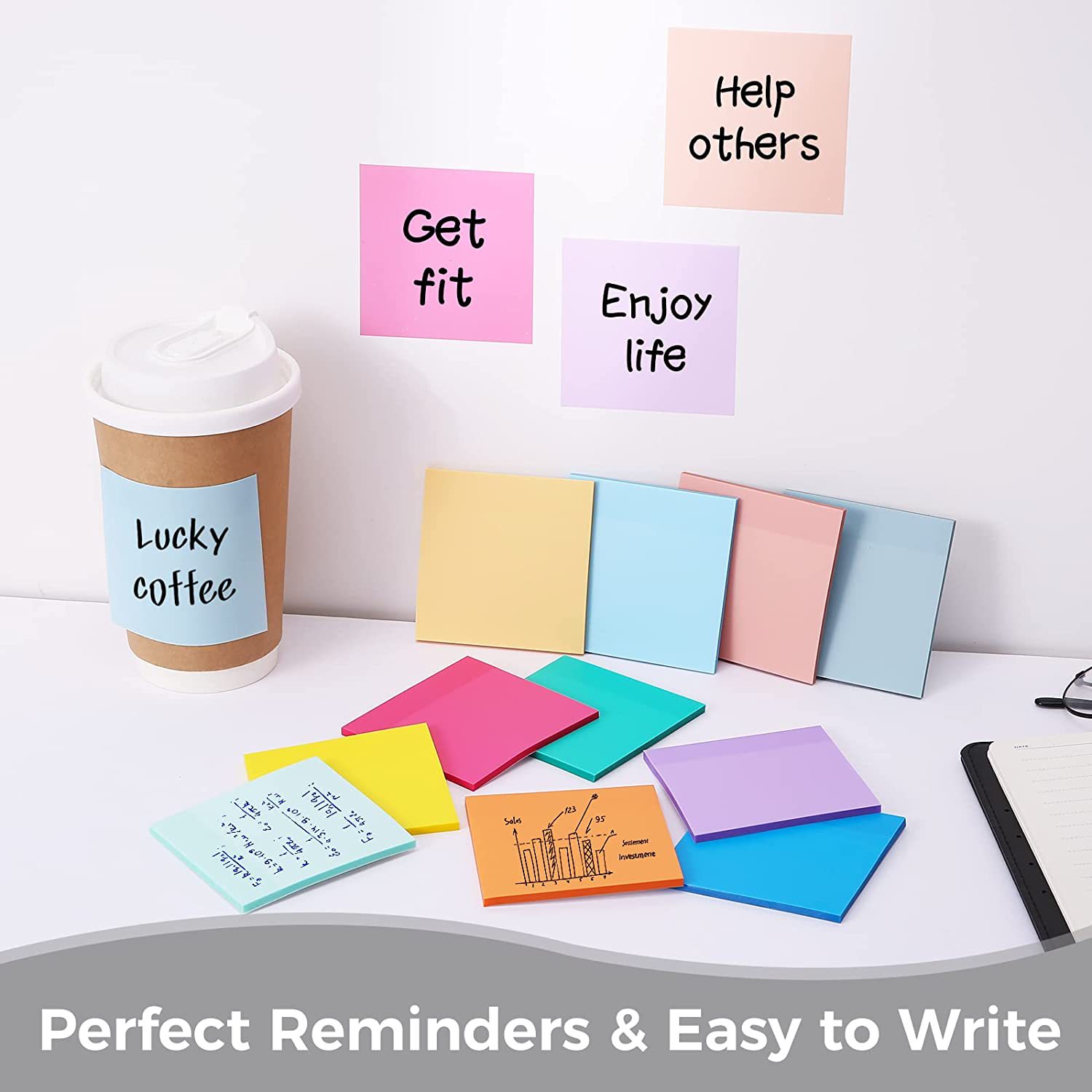 Factory Direct Transparent Post-it Notes Color Post-it Notes Morandi Color Stickers PET Plastic Post-it Notes Strong Adhesive Stickers