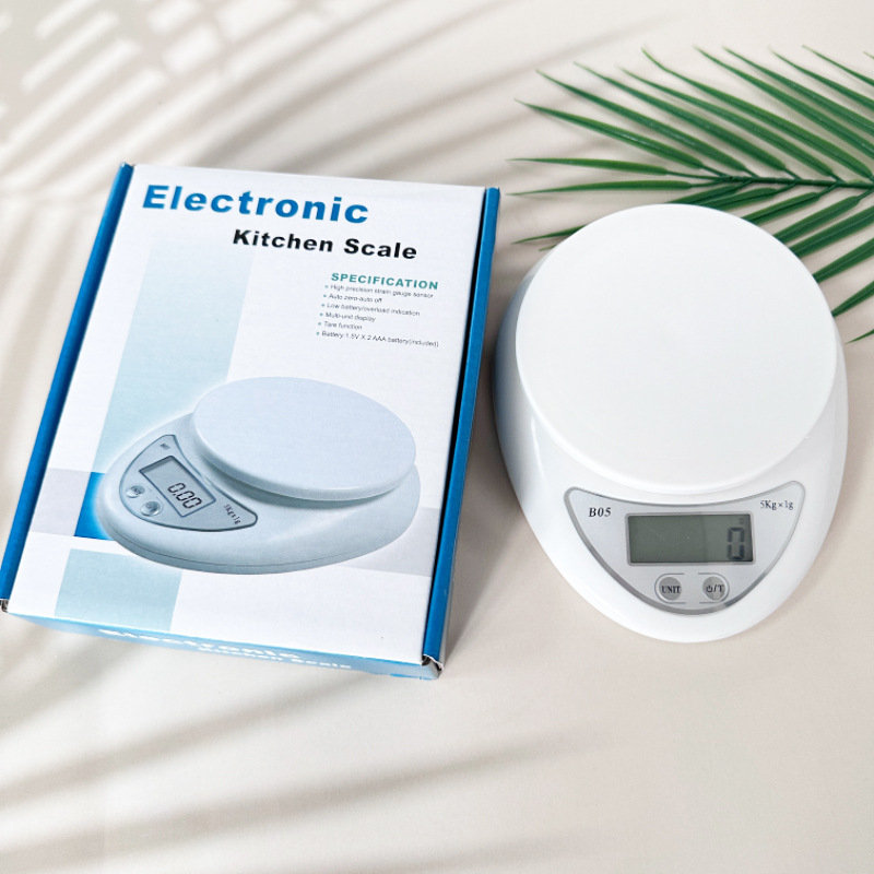 Cross-border B05 electronic scale household kitchen scale small baking weighing food scale 5kg high precision coffee scale